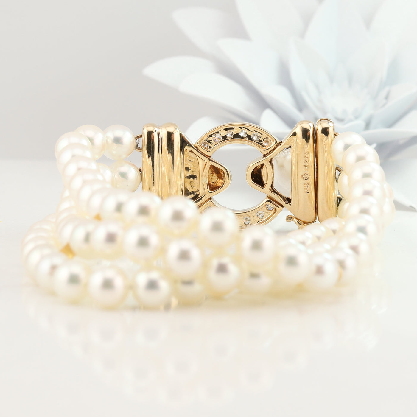 Triple Strand Pearl Bracelet