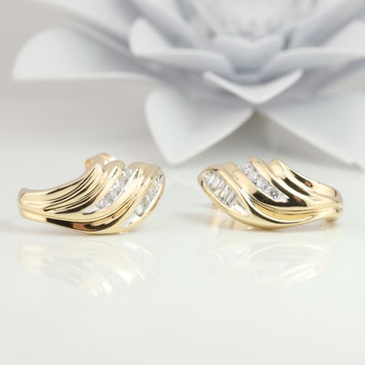 Diamond Yellow Gold Earrings