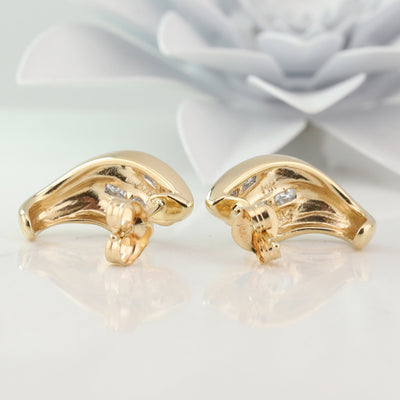 Diamond Yellow Gold Earrings