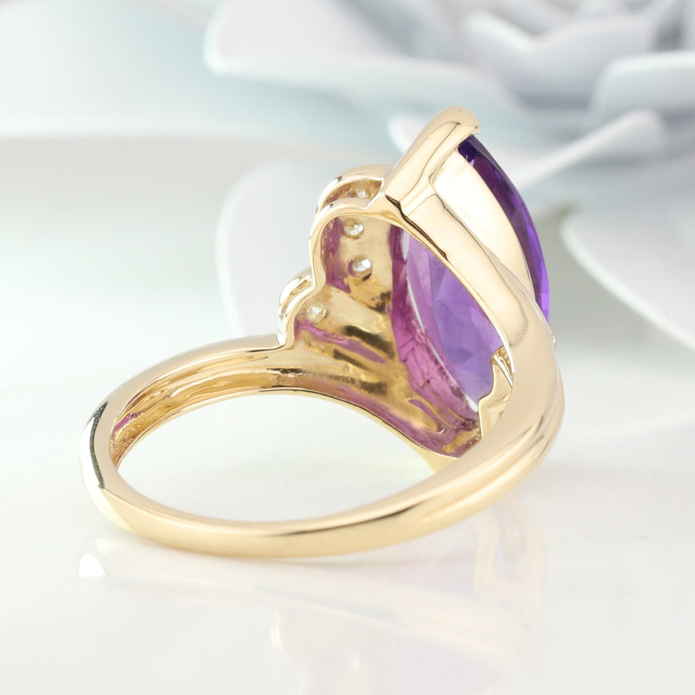 Yellow Gold Amethyst Ring