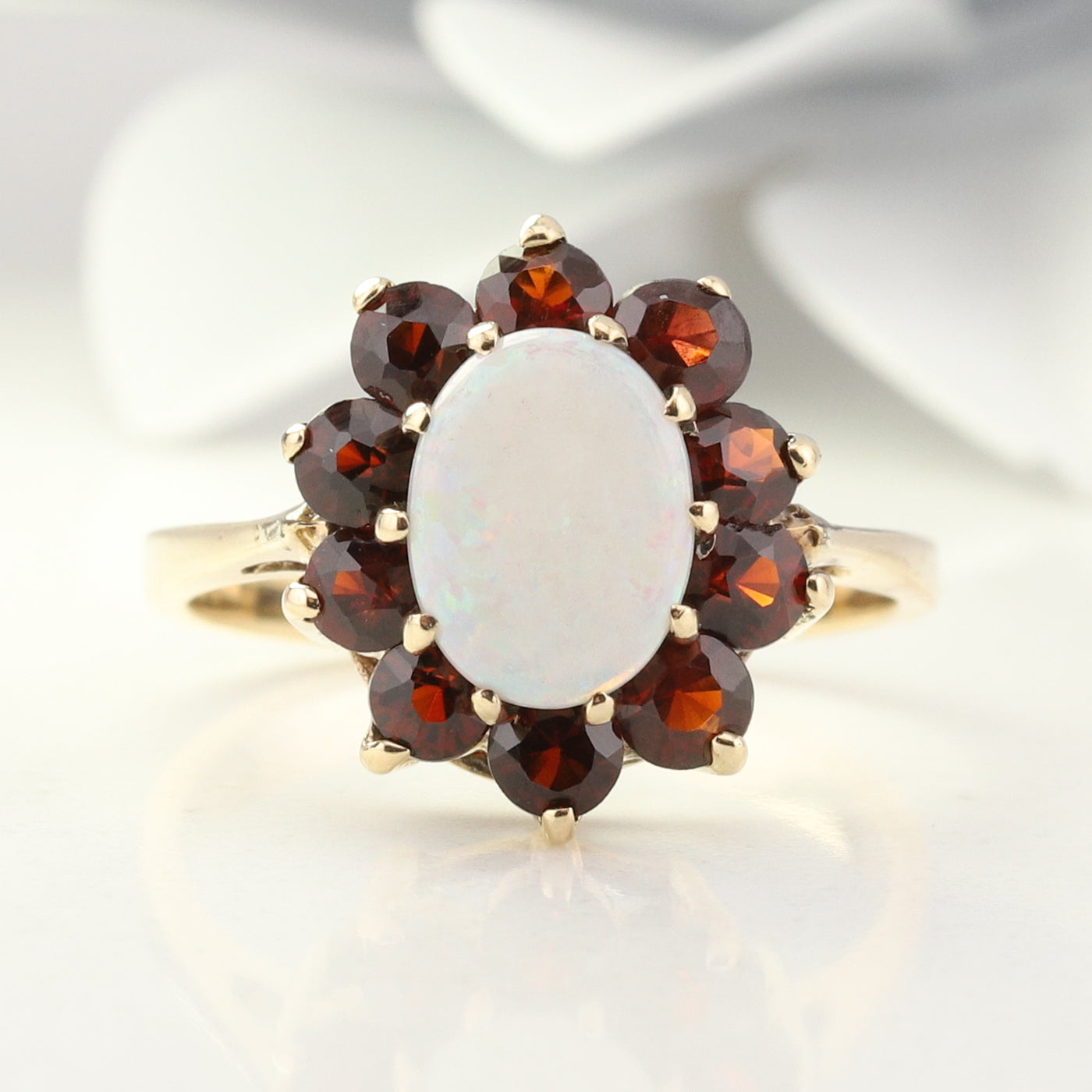 Garnet and Opal Ring
