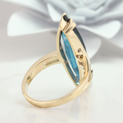 Blue Synthetic Stone Ring