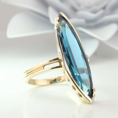 Blue Synthetic Stone Ring