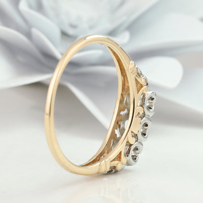 Two Toned Gold Diamond Ring