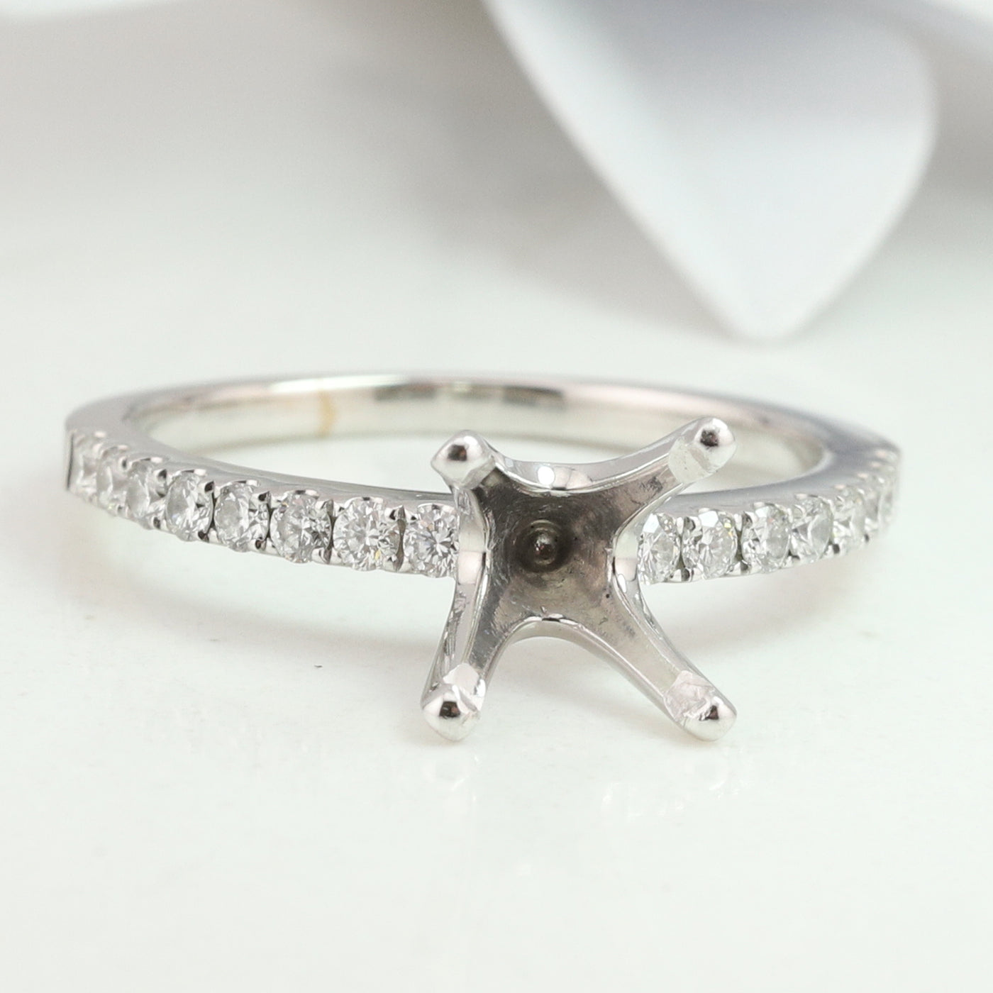 White Gold Setting Mount