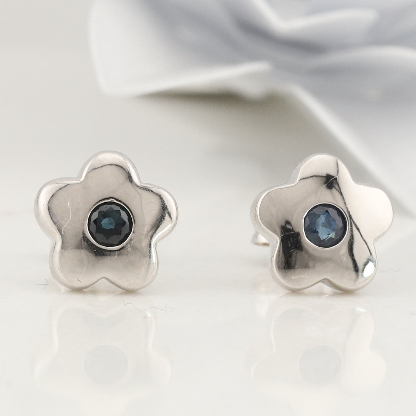 Sapphire Blossom Earrings