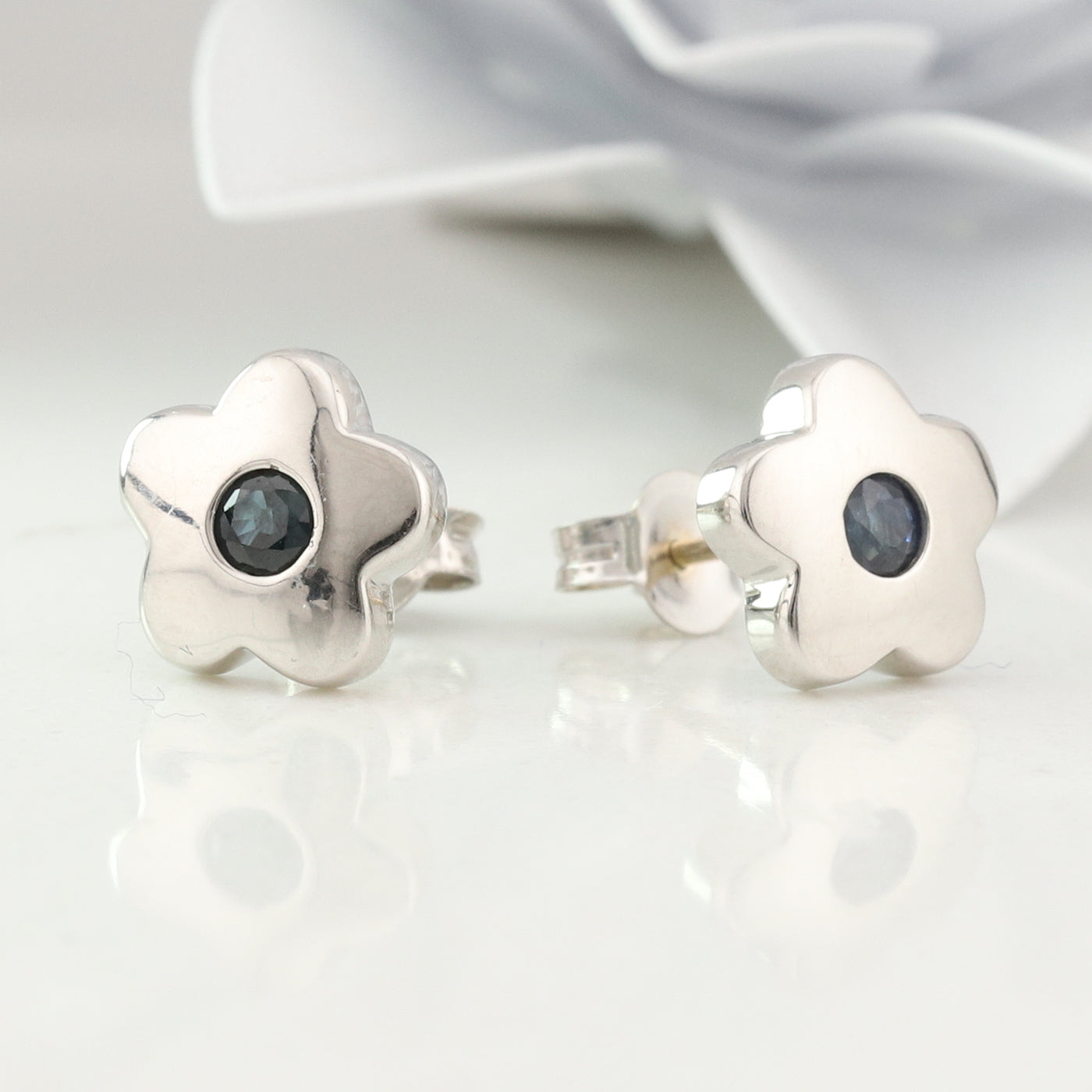 Sapphire Blossom Earrings