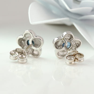 Sapphire Blossom Earrings