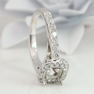 White Gold Diamond Semi Mount