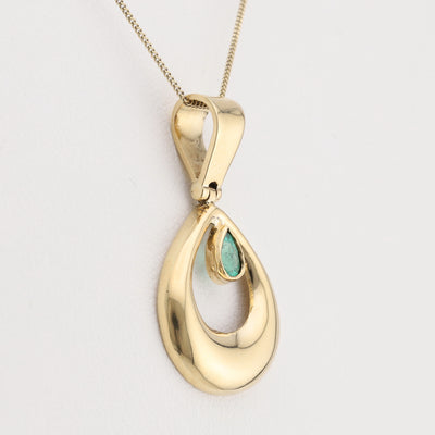 Yellow Gold Emerald Pendant