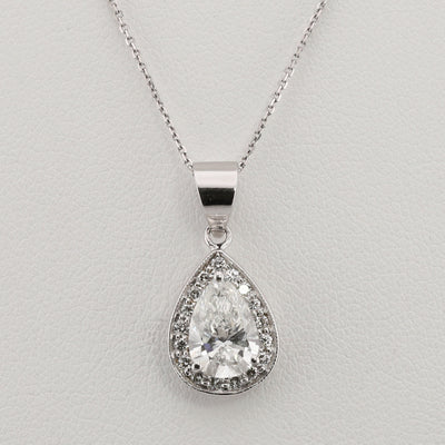Lab Diamond Pear Pendant