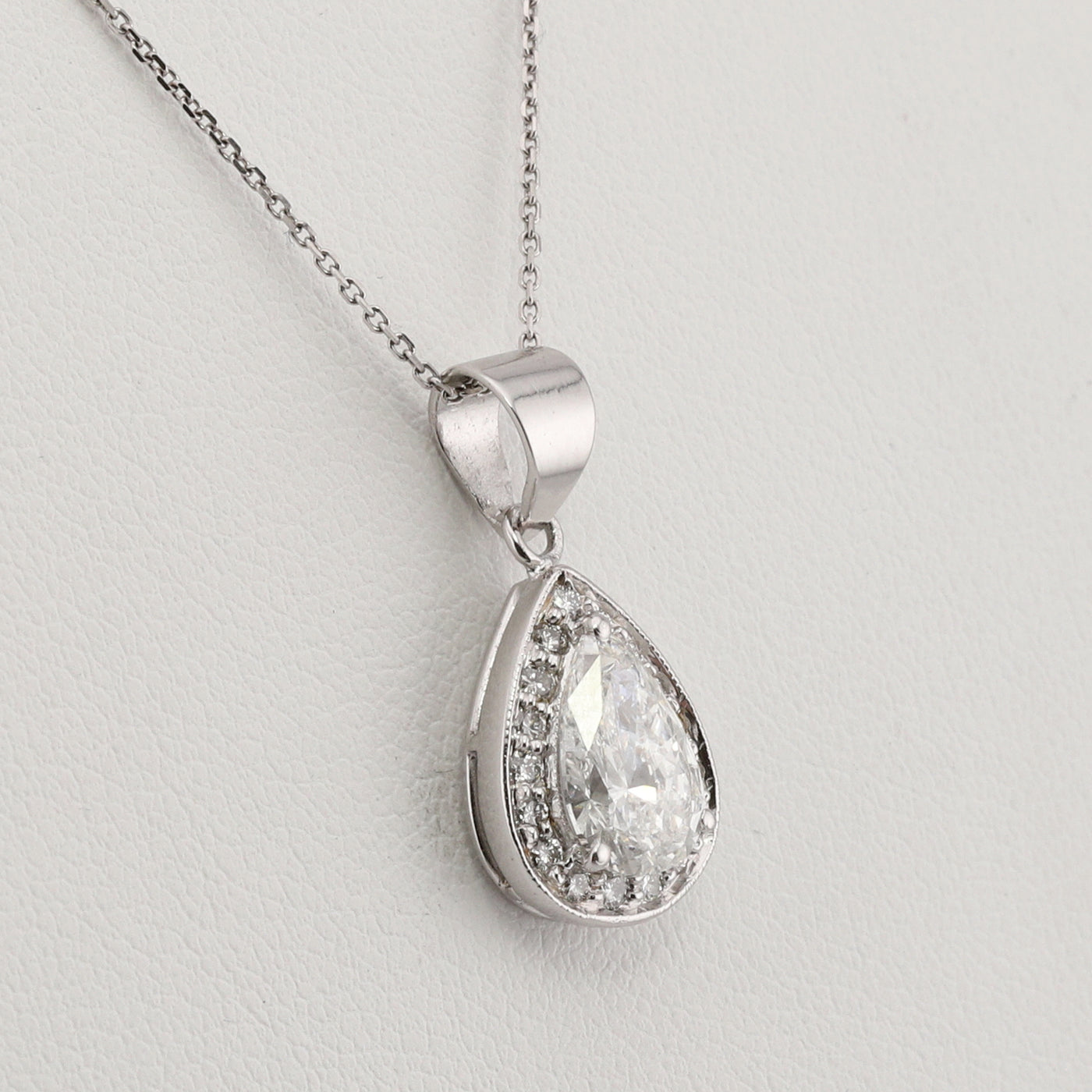 Lab Diamond Pear Pendant