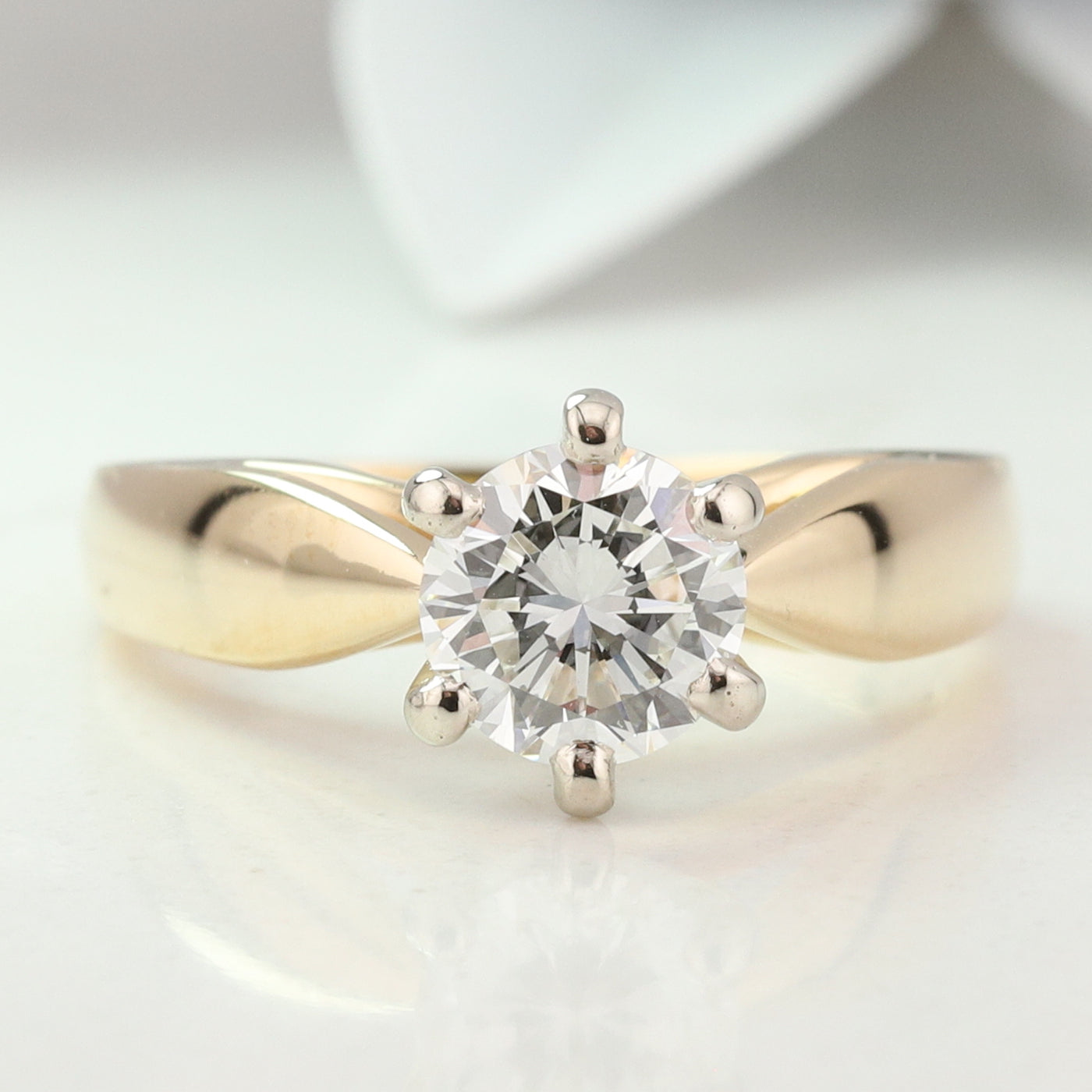Two Toned Gold Diamond Ring