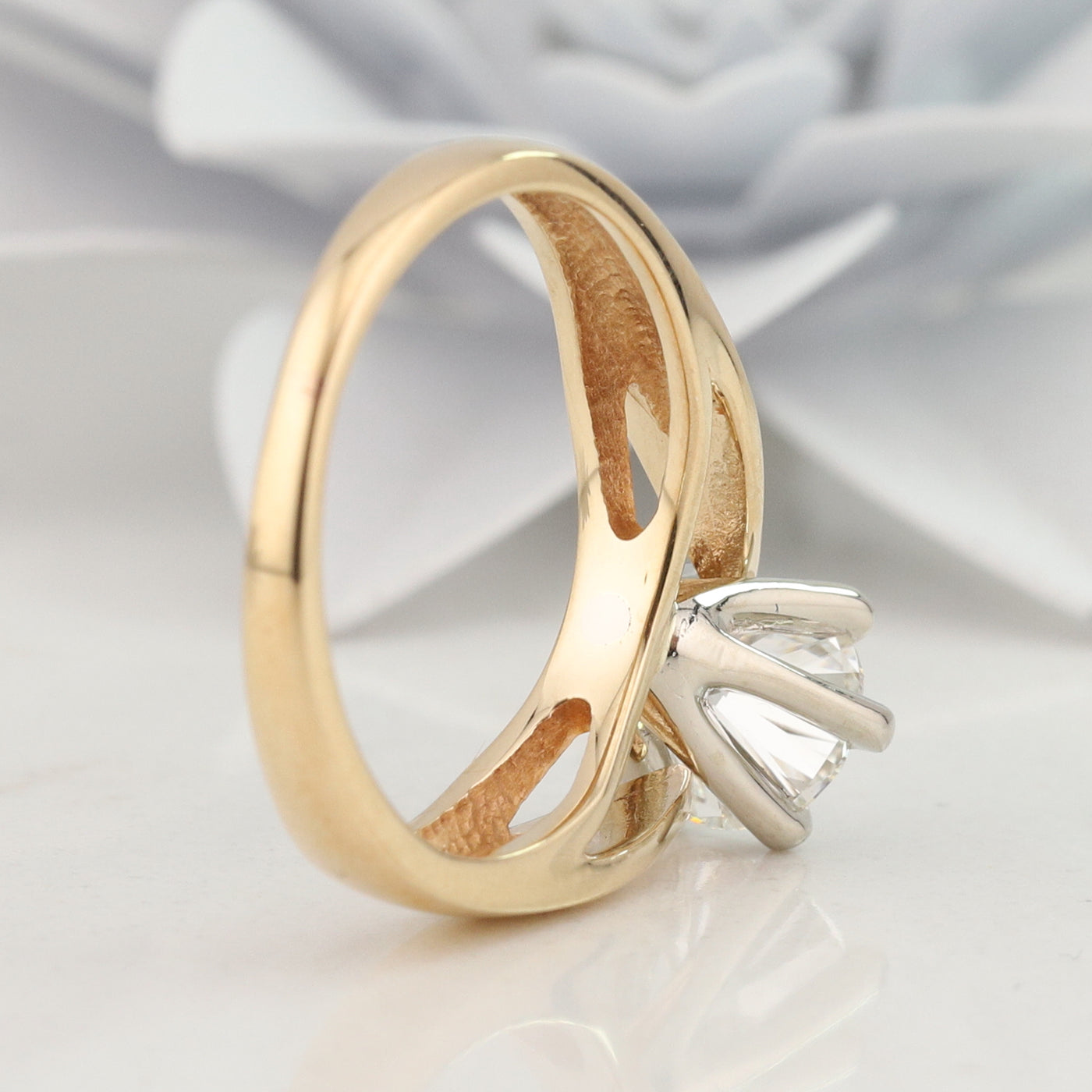 Two Toned Gold Diamond Ring