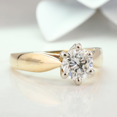 Two Toned Gold Diamond Ring