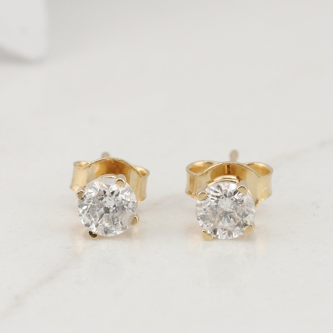 Natural Diamond Stud Earrings