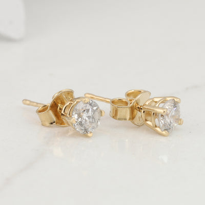 Natural Diamond Stud Earrings
