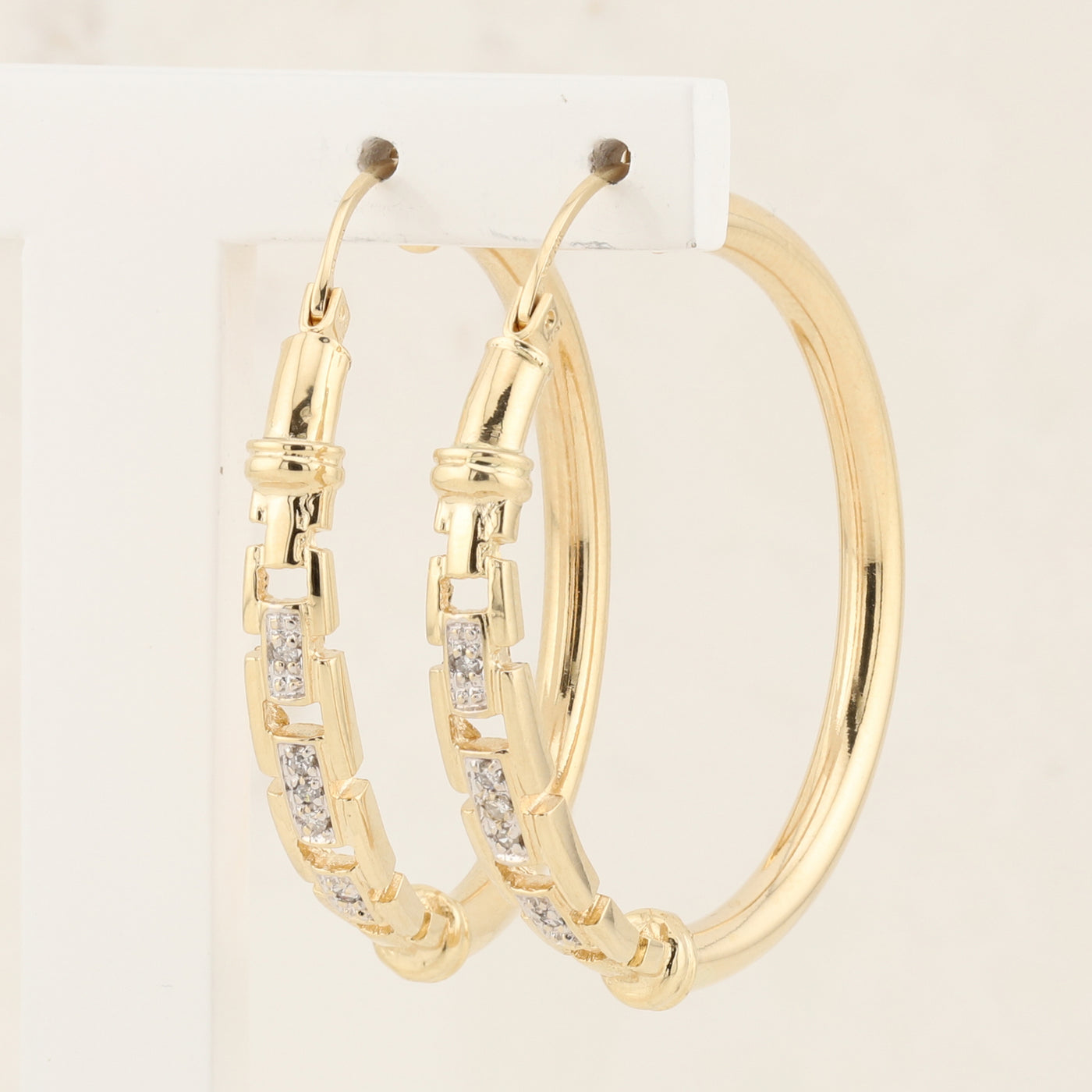 Diamond Hoop Earrings