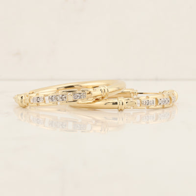 Diamond Hoop Earrings