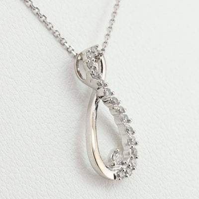 White Gold Diamond Infinity Pendant