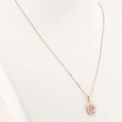 Rose Gold Morganite Pendant