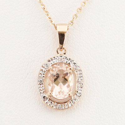 Rose Gold Morganite Pendant