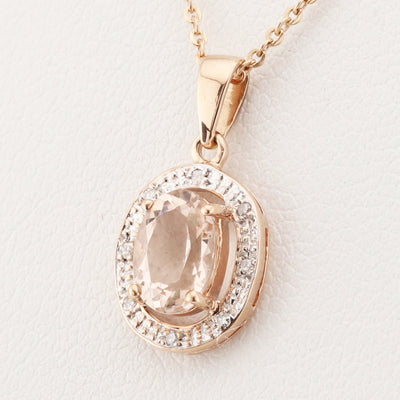 Rose Gold Morganite Pendant