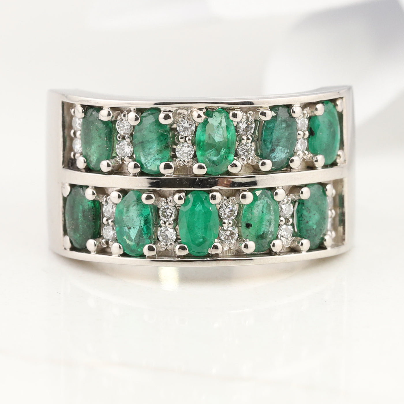 Emerald and Diamond Ring