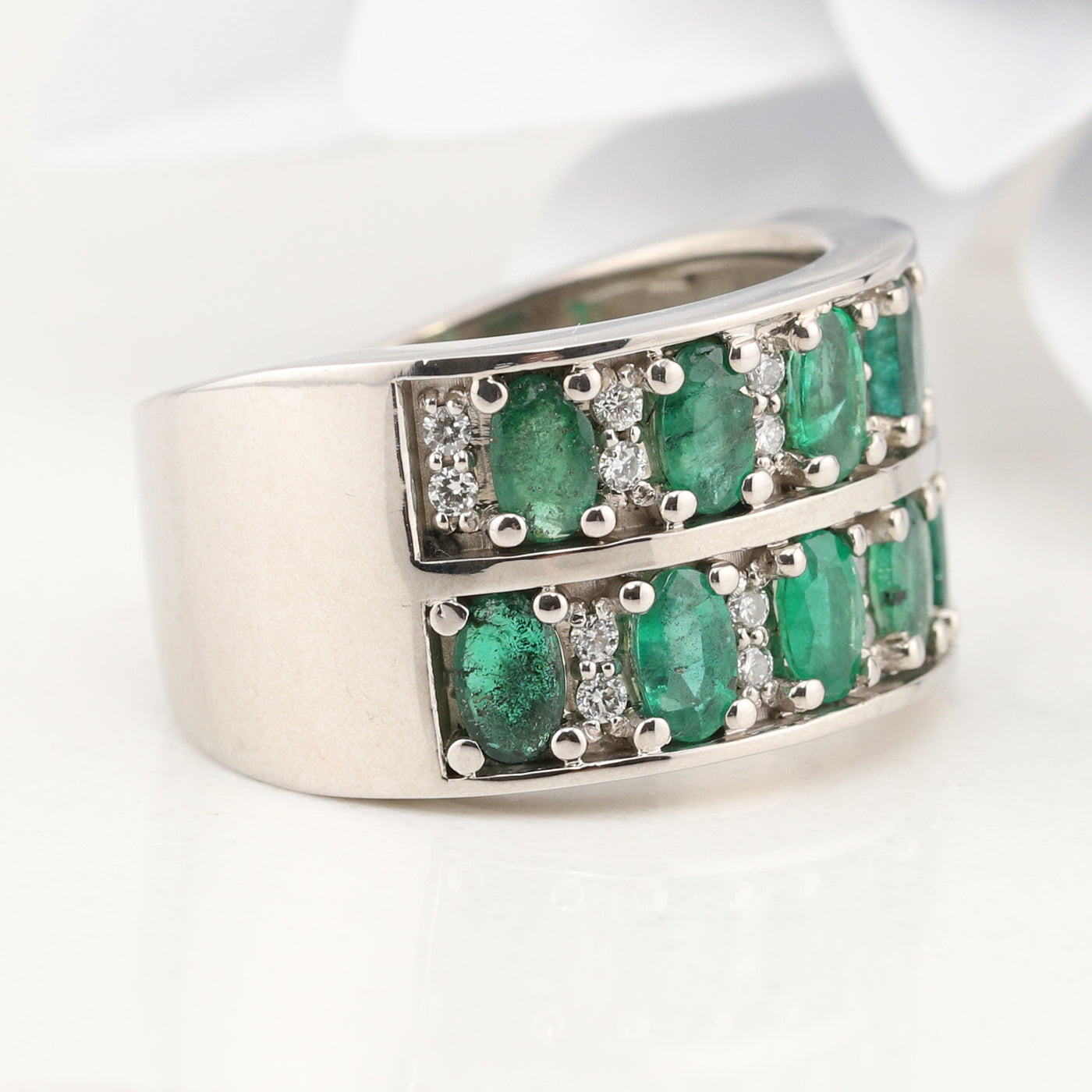 Emerald and Diamond Ring