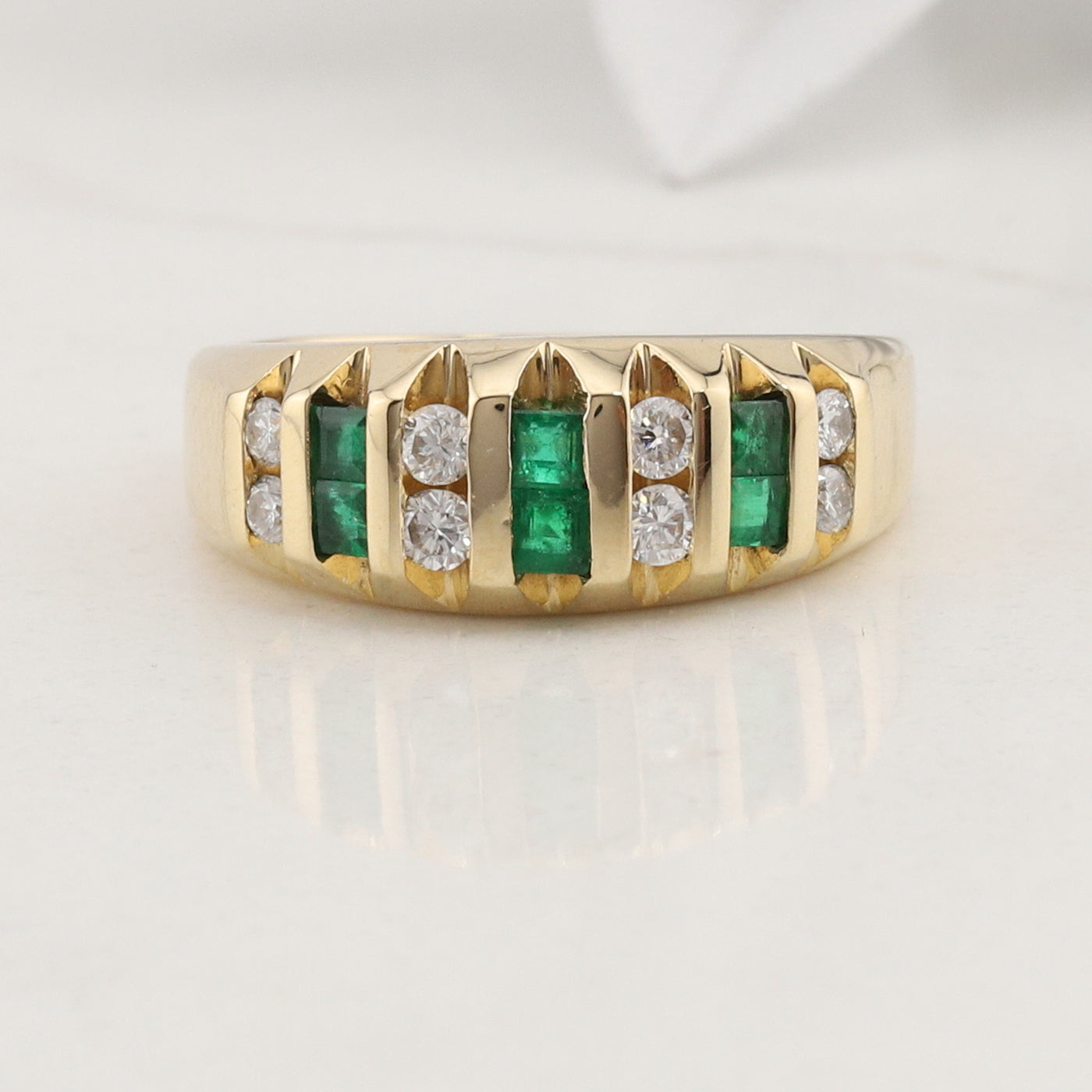 Emerald and Diamond Ring
