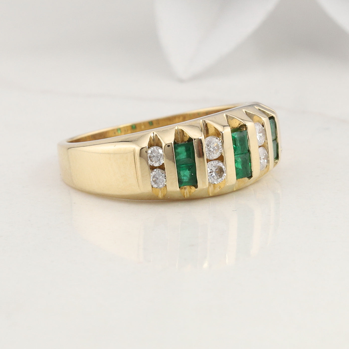 Emerald and Diamond Ring