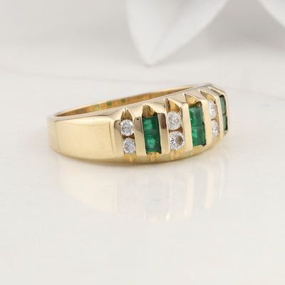 Emerald and Diamond Ring