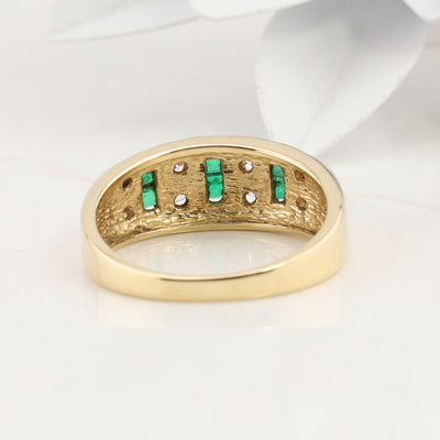 Emerald and Diamond Ring