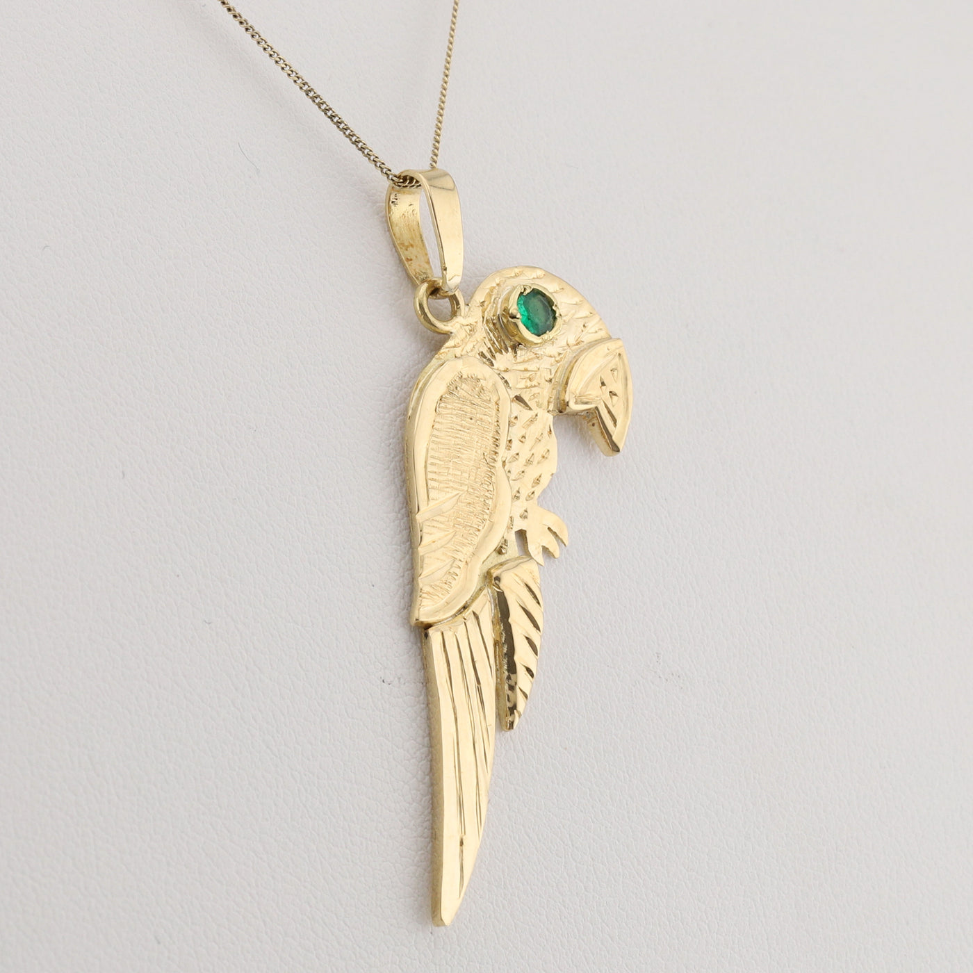 Yellow Gold Parrot Pendant