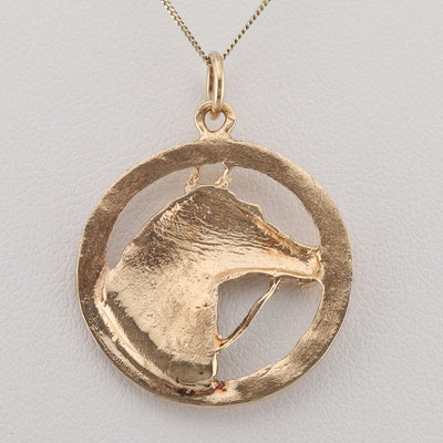 Yellow Gold Horse Pendant