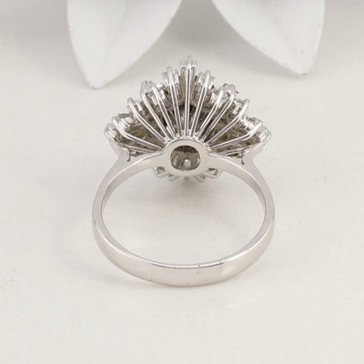 White Gold Sapphire and Diamond Ring