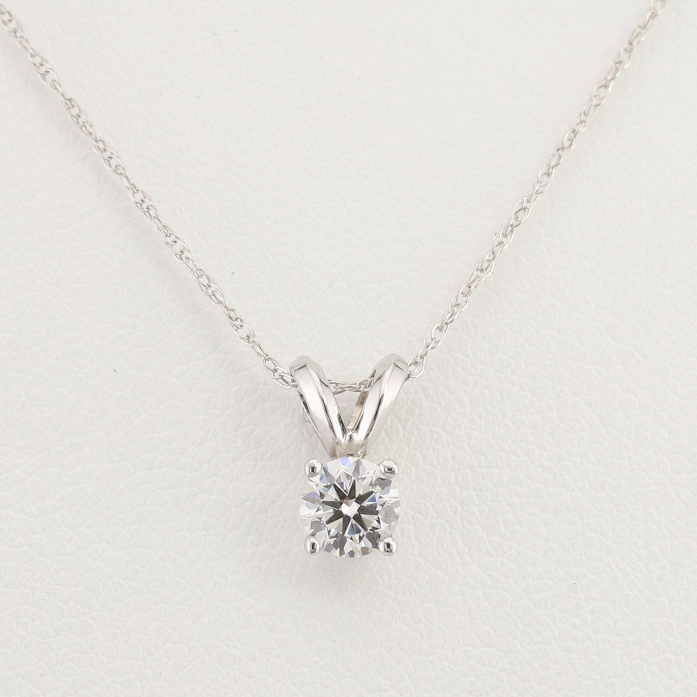 Diamond Pendant with White Gold Chain
