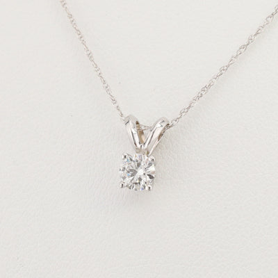 Diamond Pendant with White Gold Chain
