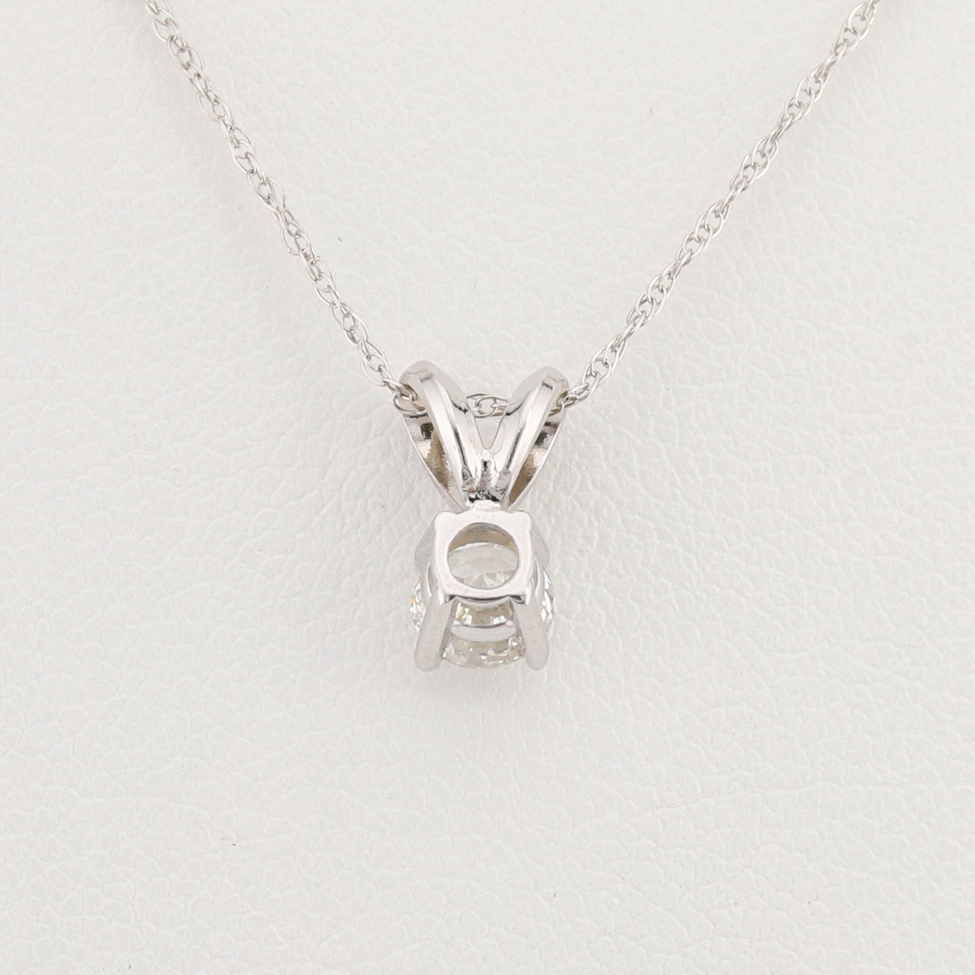 Diamond Pendant with White Gold Chain