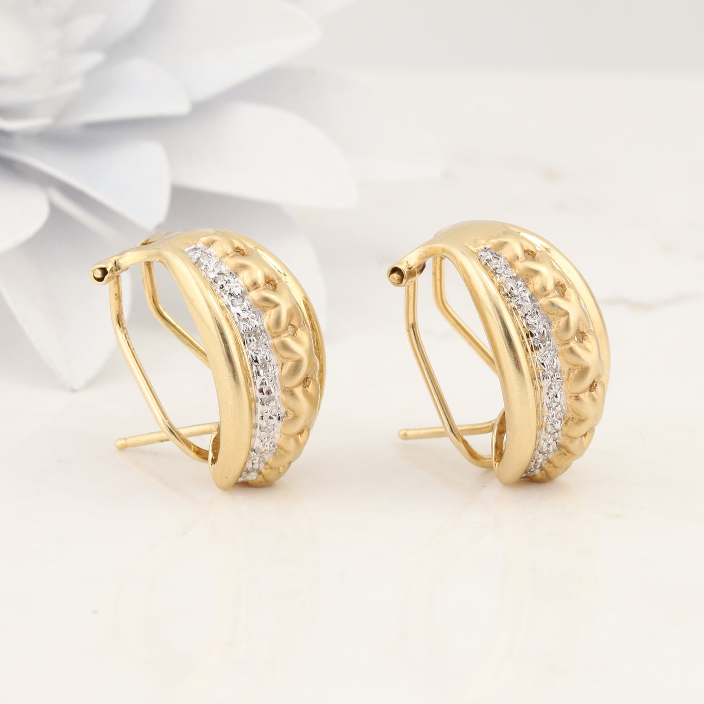 Two Toned Gold Earrings