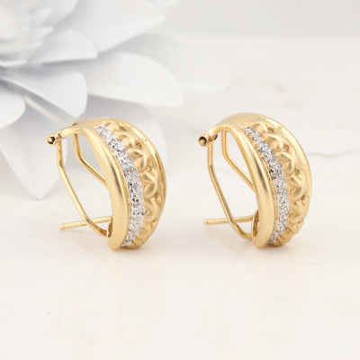 Two Toned Gold Earrings