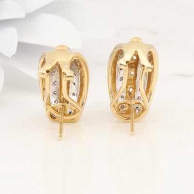 Two Toned Gold Earrings