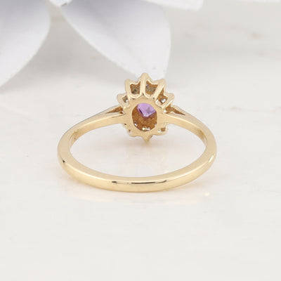 Yellow Gold Amethyst Ring