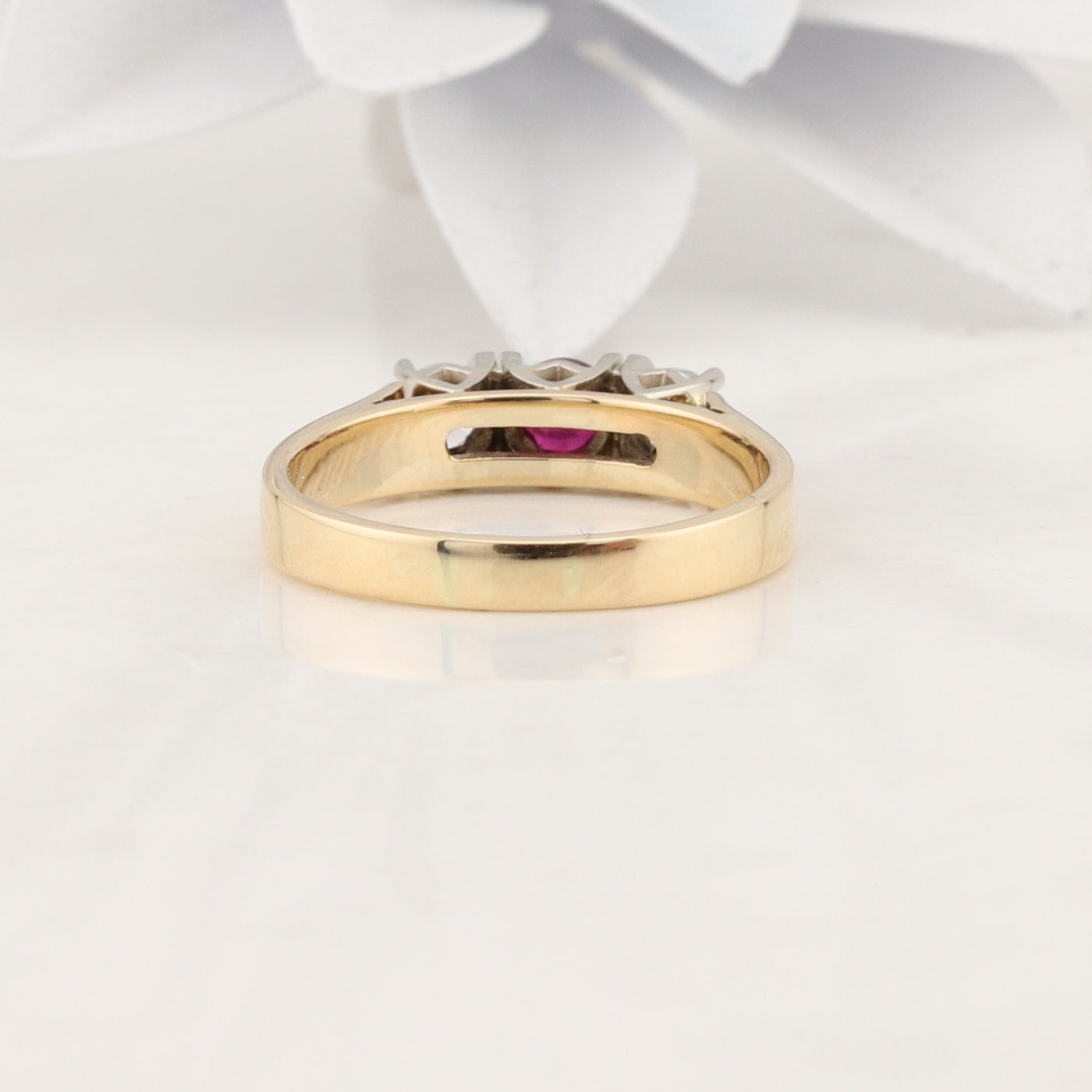 Two Toned Ruby and Diamond Ring