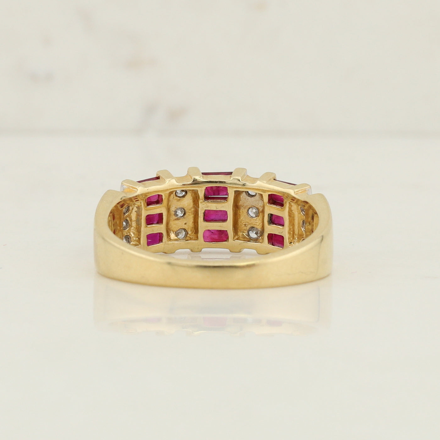 Yellow Gold Ruby and Diamond Ring