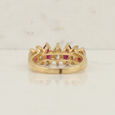 Yellow Gold Ruby and Diamond Ring