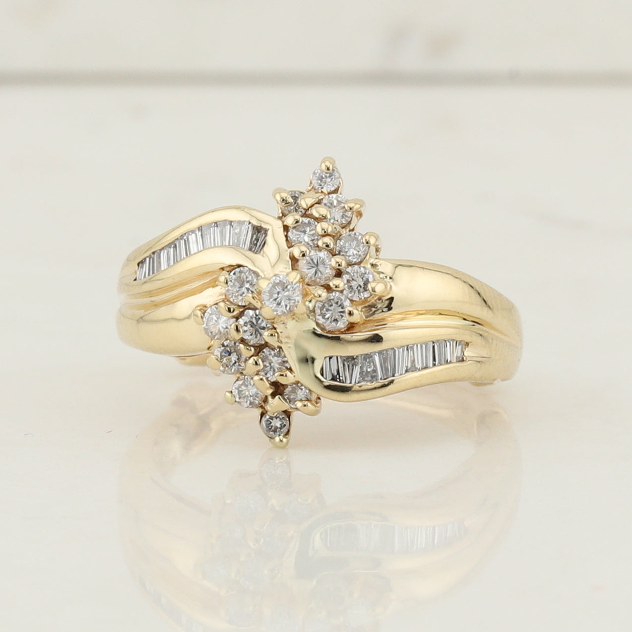 Two Toned Gold Diamond Ring