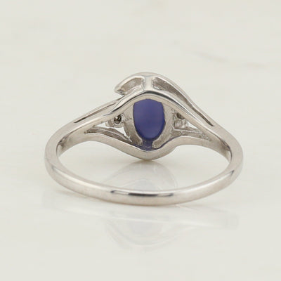 White Gold Star Sapphire  Ring