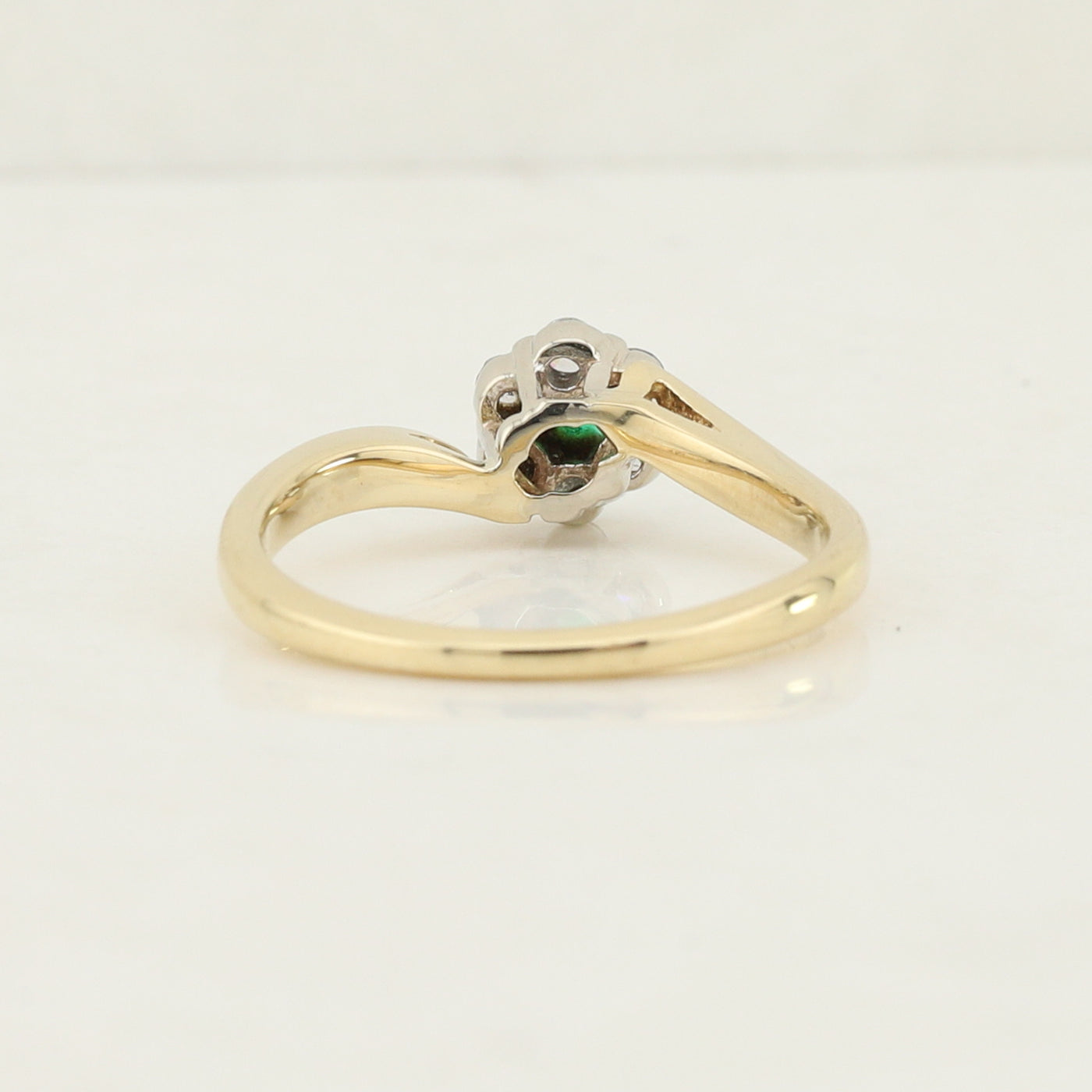 Yellow Gold Emerald and Diamond Ring