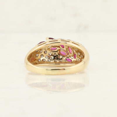 Yellow Gold Ruby and Diamond Ring
